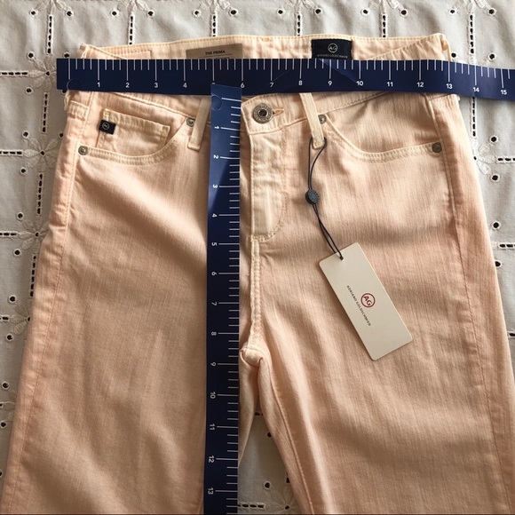HPπNEW AG Adriano Goldschmied Mid-Rise Blush/Pale Pink Prima Jeans - Picture 8 of 9